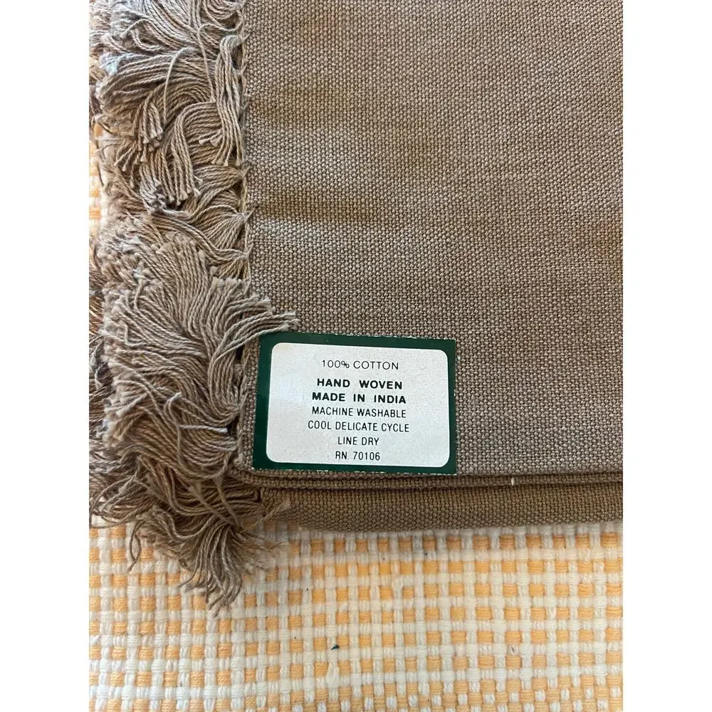 Matters Placemat and Napkin Set of 4 Vintage Orange & Brown